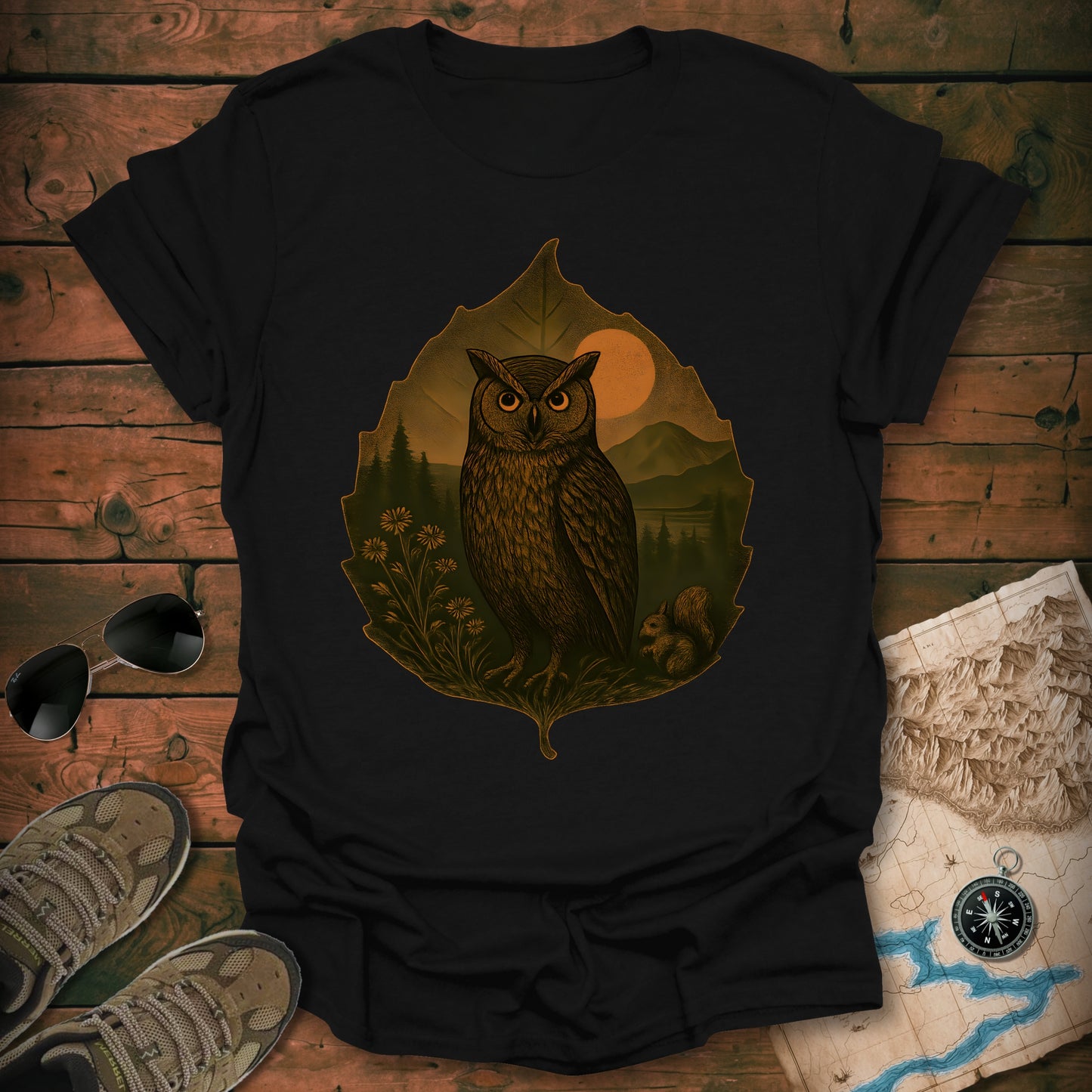 Owls Leaf T-Shirt