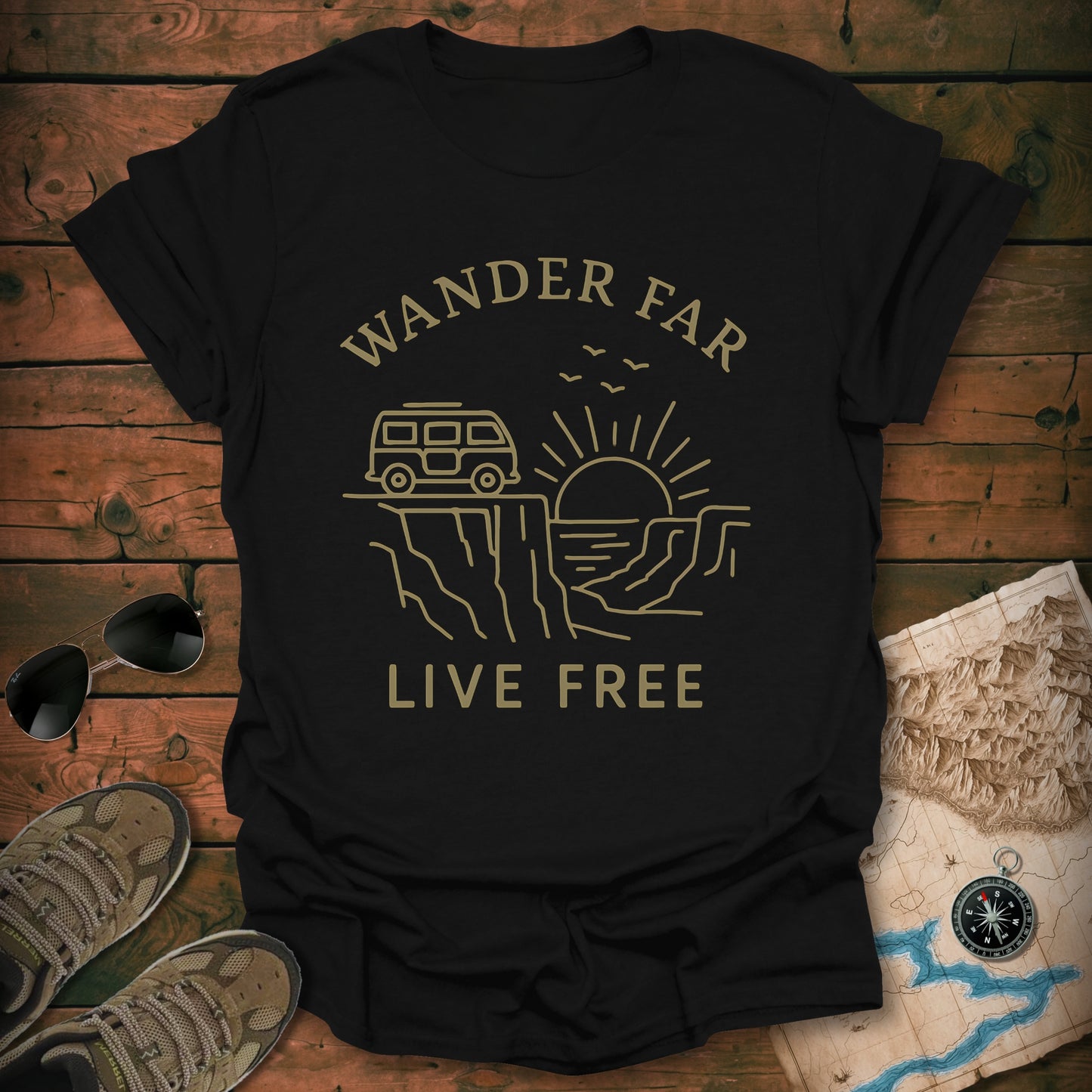 Van Life, Live Free T-Shirt