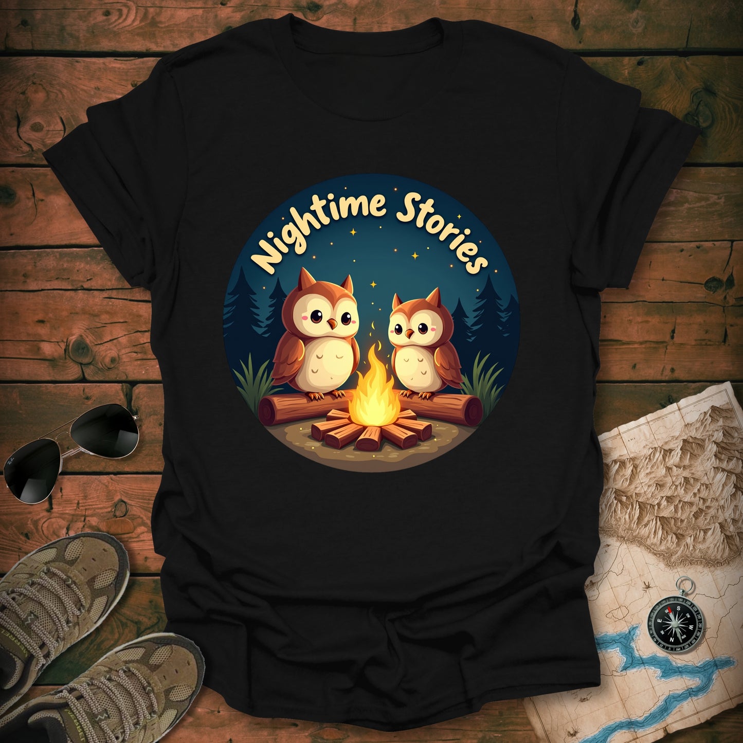 Owls Campfire T-Shirt