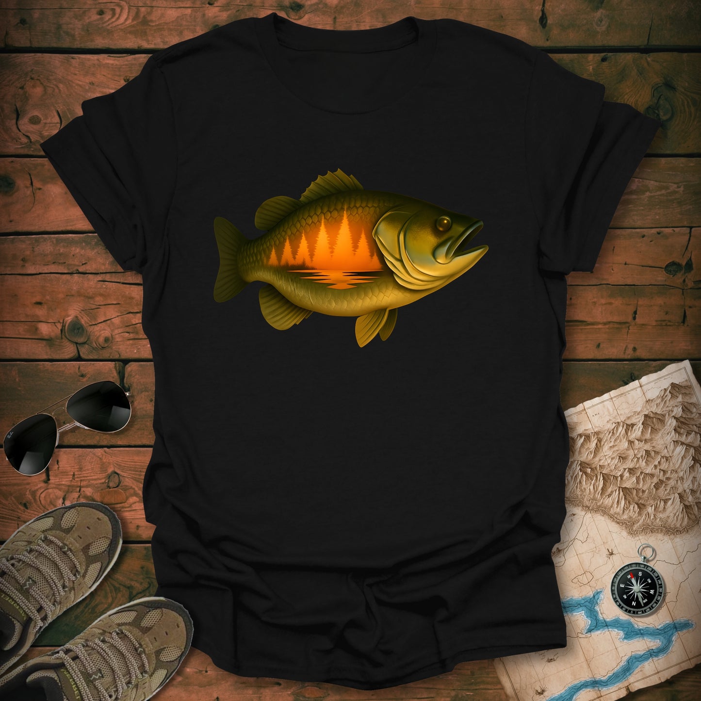 Forest Sunset Bass T-Shirt