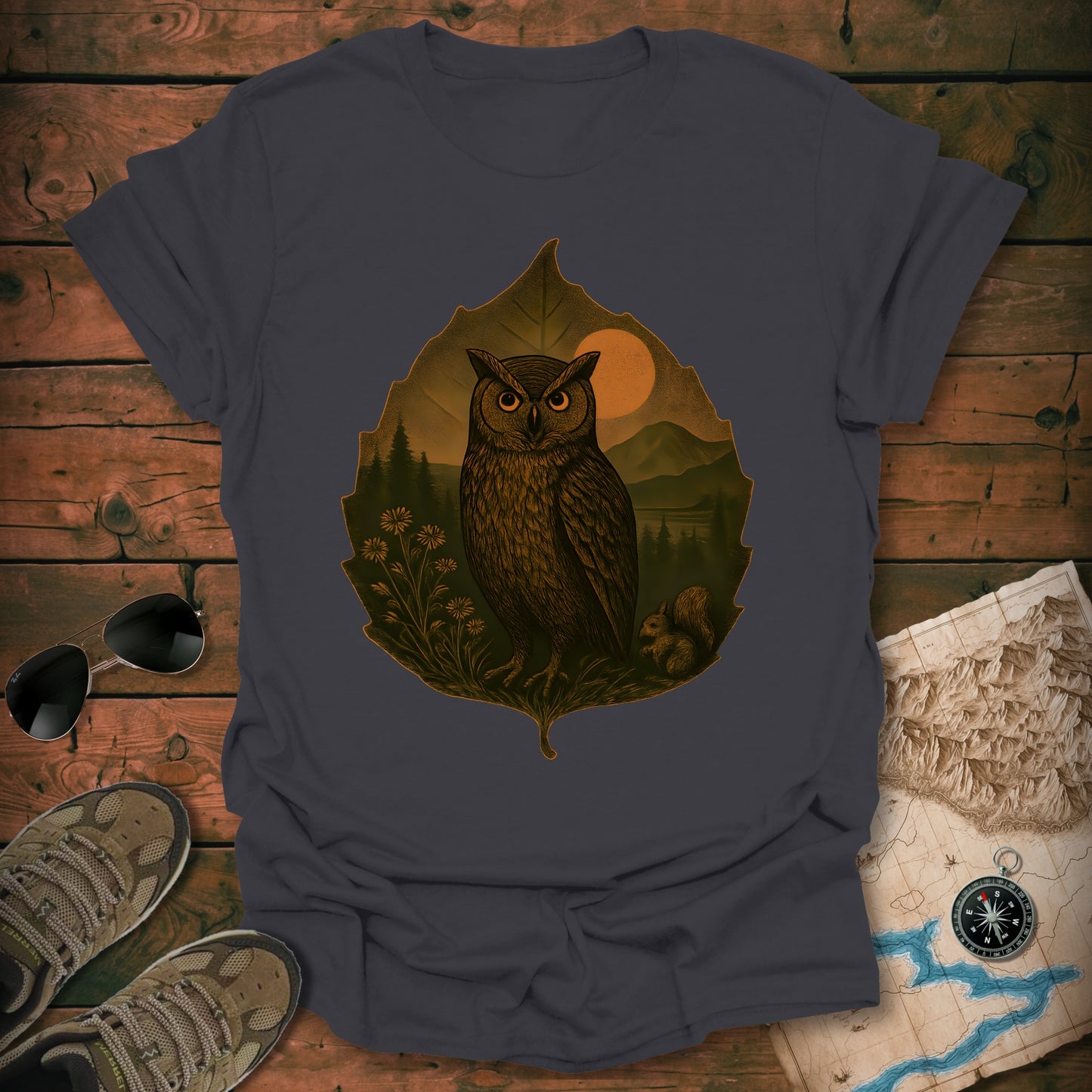 Owls Leaf T-Shirt