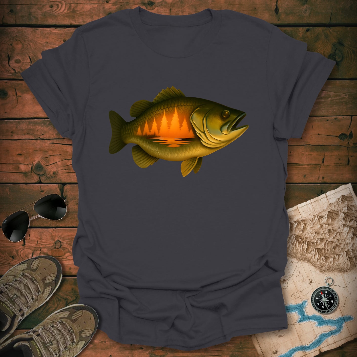Forest Sunset Bass T-Shirt