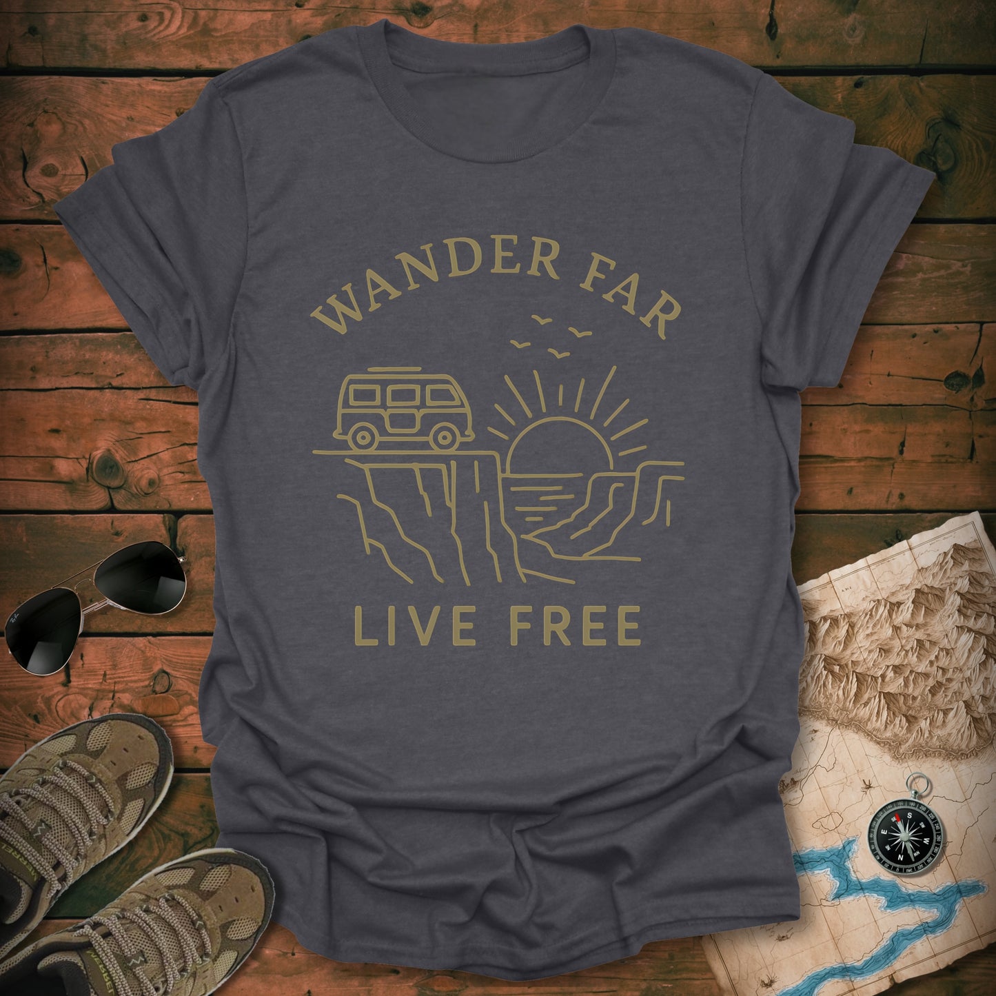 Van Life, Live Free T-Shirt