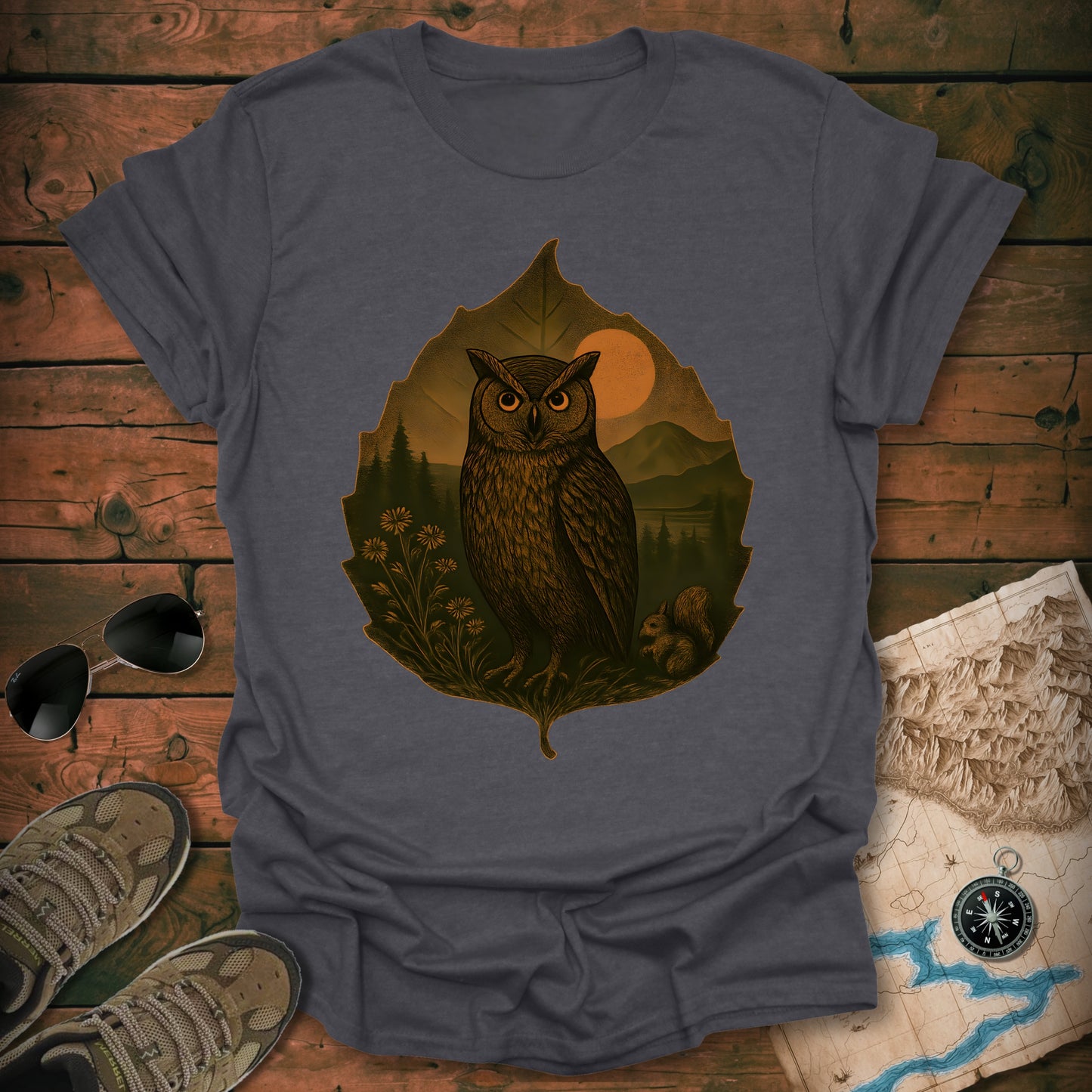 Owls Leaf T-Shirt