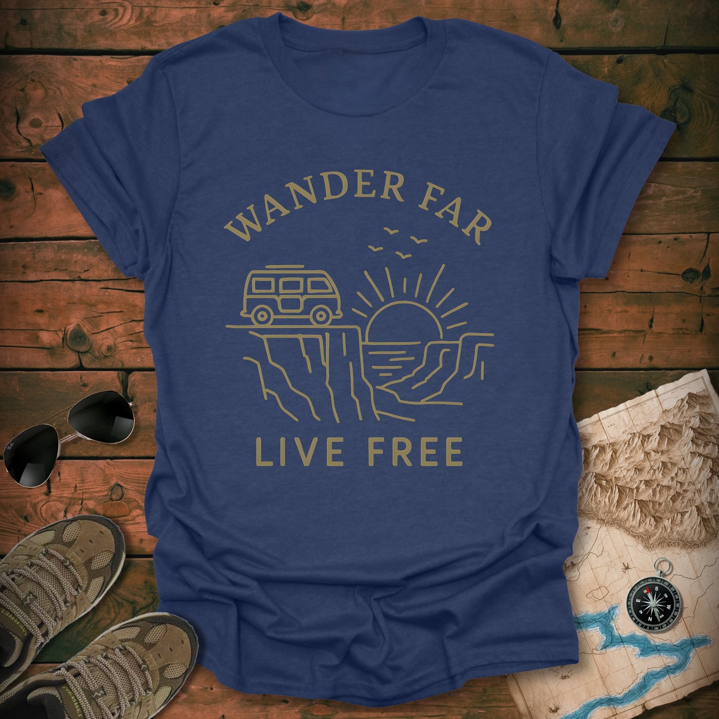 Van Life, Live Free T-Shirt