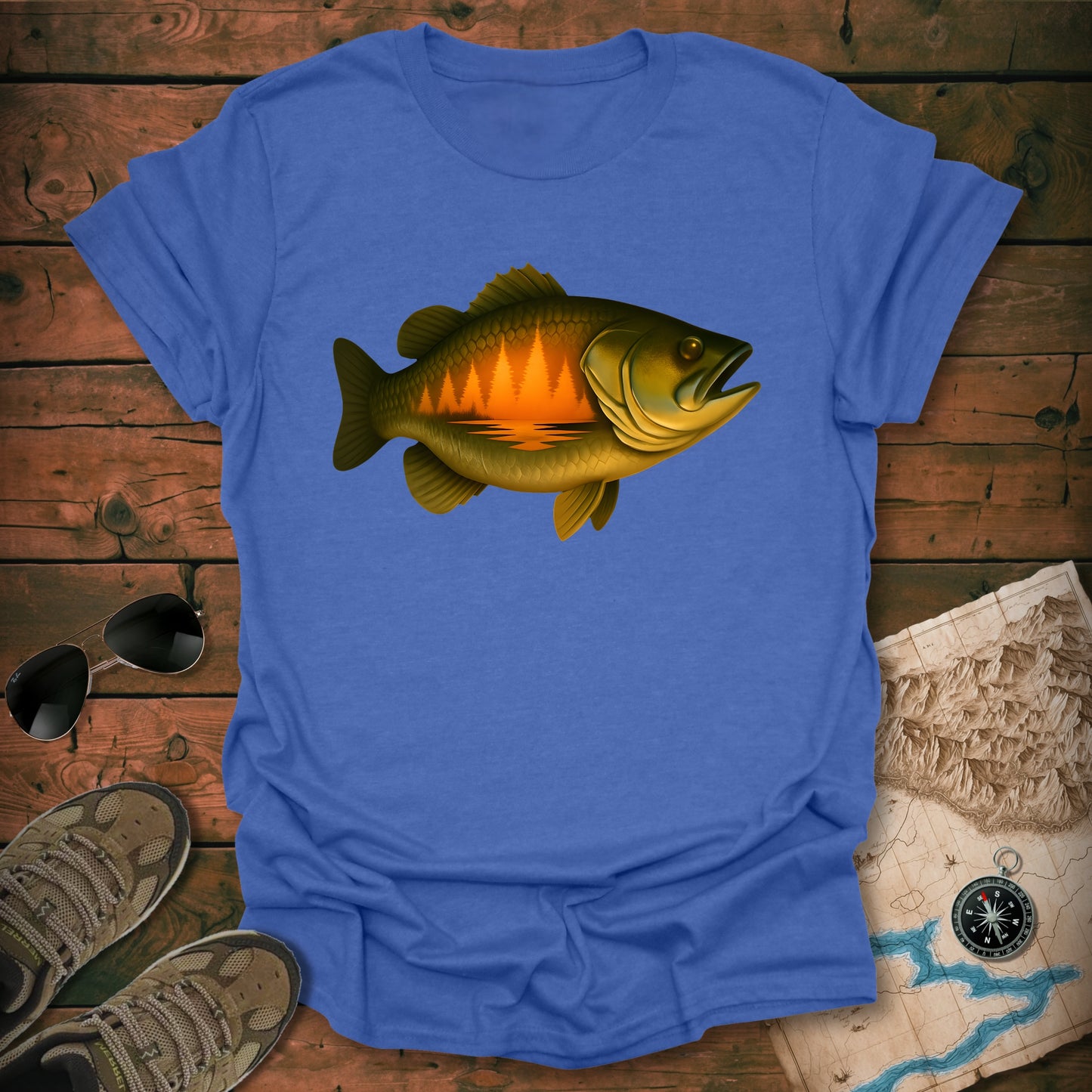 Forest Sunset Bass T-Shirt