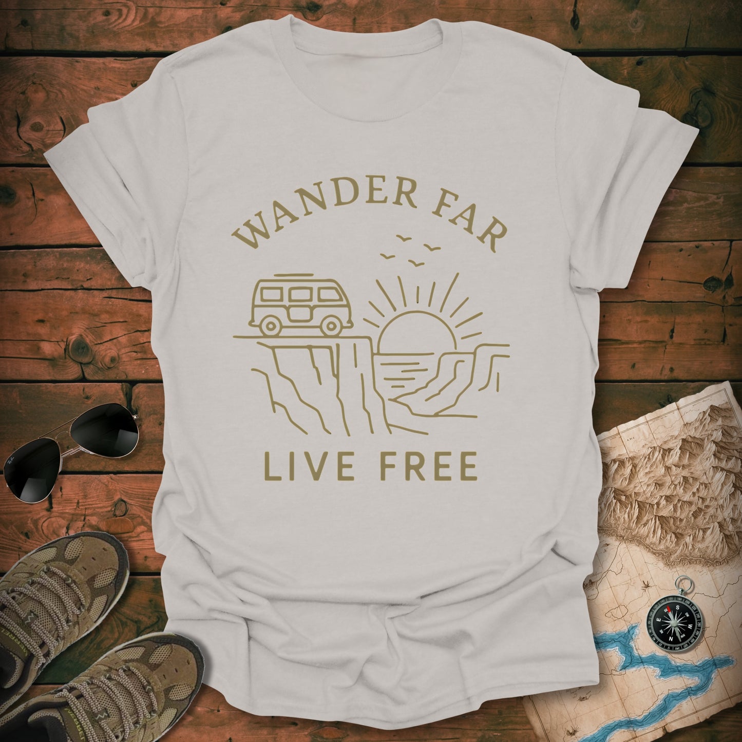 Van Life, Live Free T-Shirt
