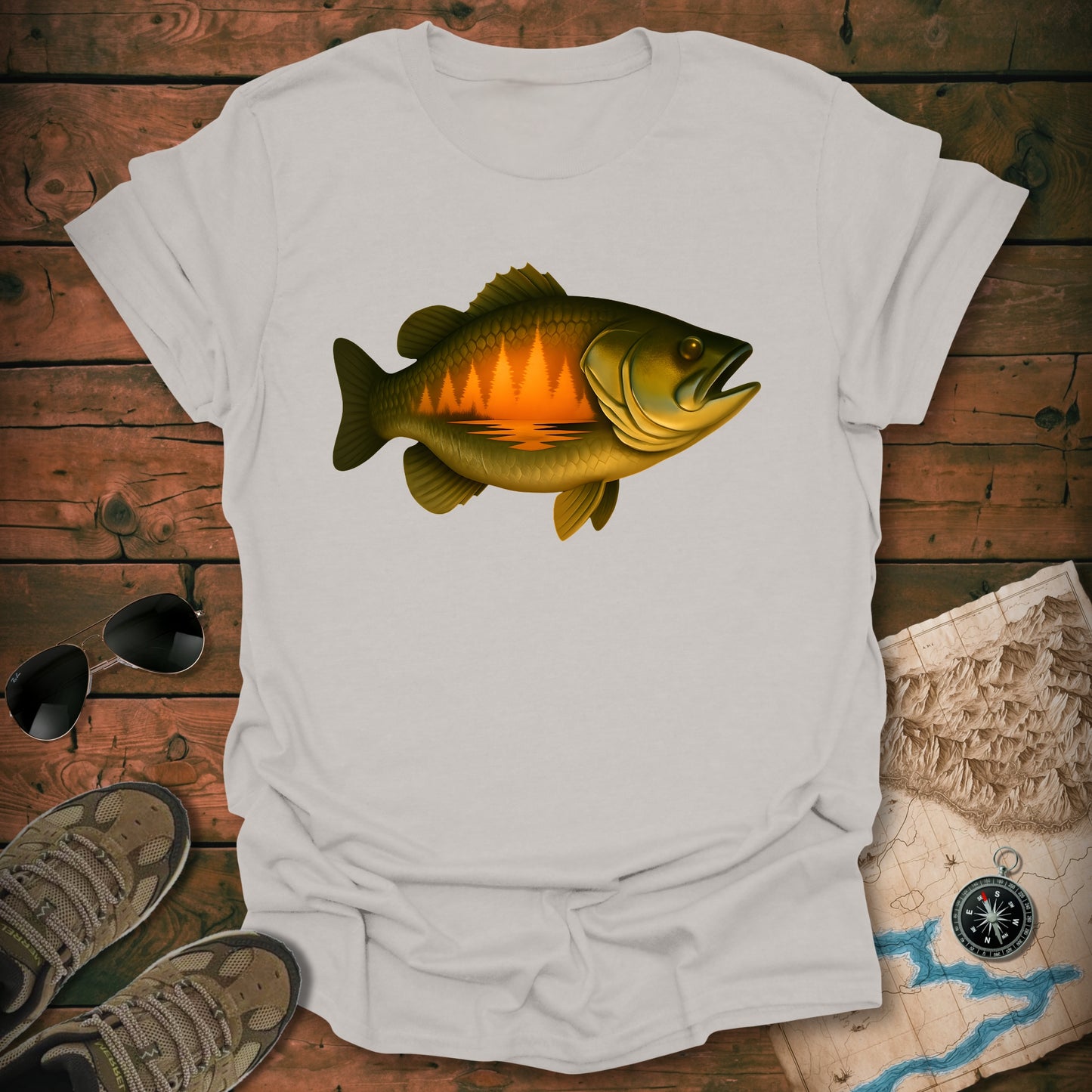 Forest Sunset Bass T-Shirt