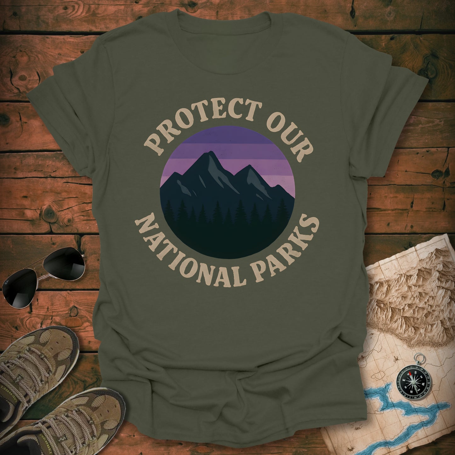 Vintage Mountain Night T-Shirt
