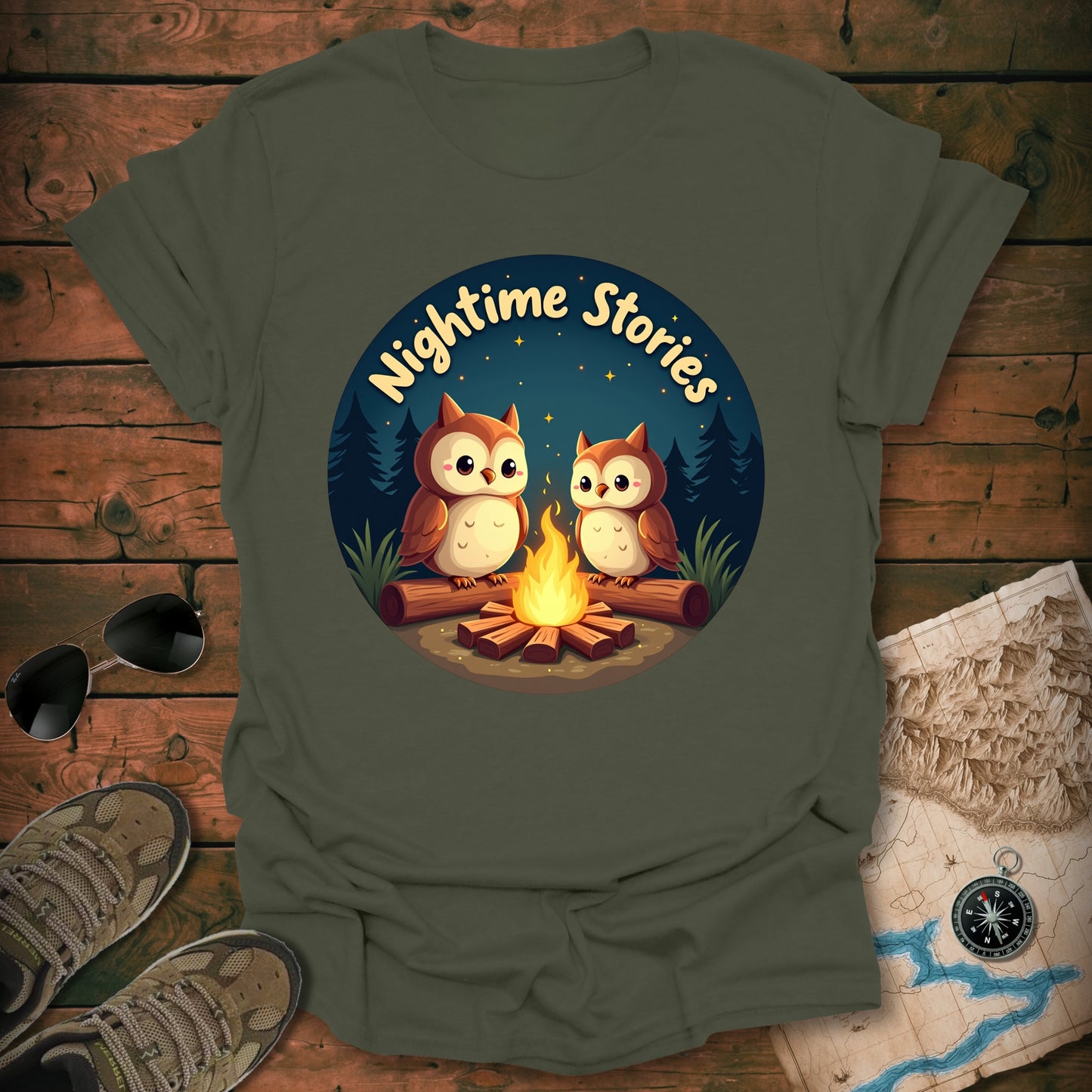 Owls Campfire T-Shirt