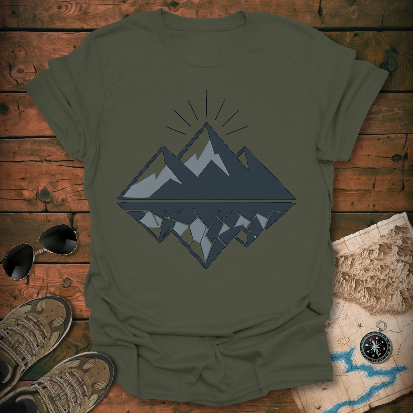 Geo Mountain Night T-Shirt