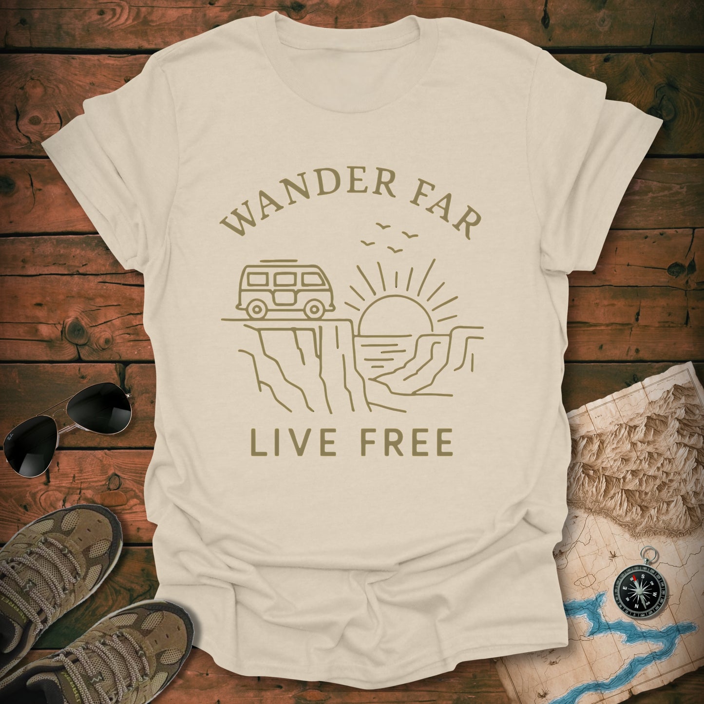 Van Life, Live Free T-Shirt