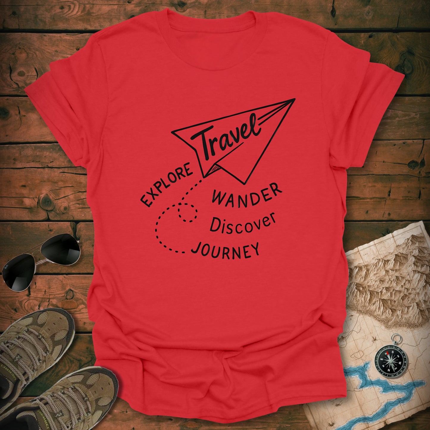 Whimsical Paper Airplane T-Shirt