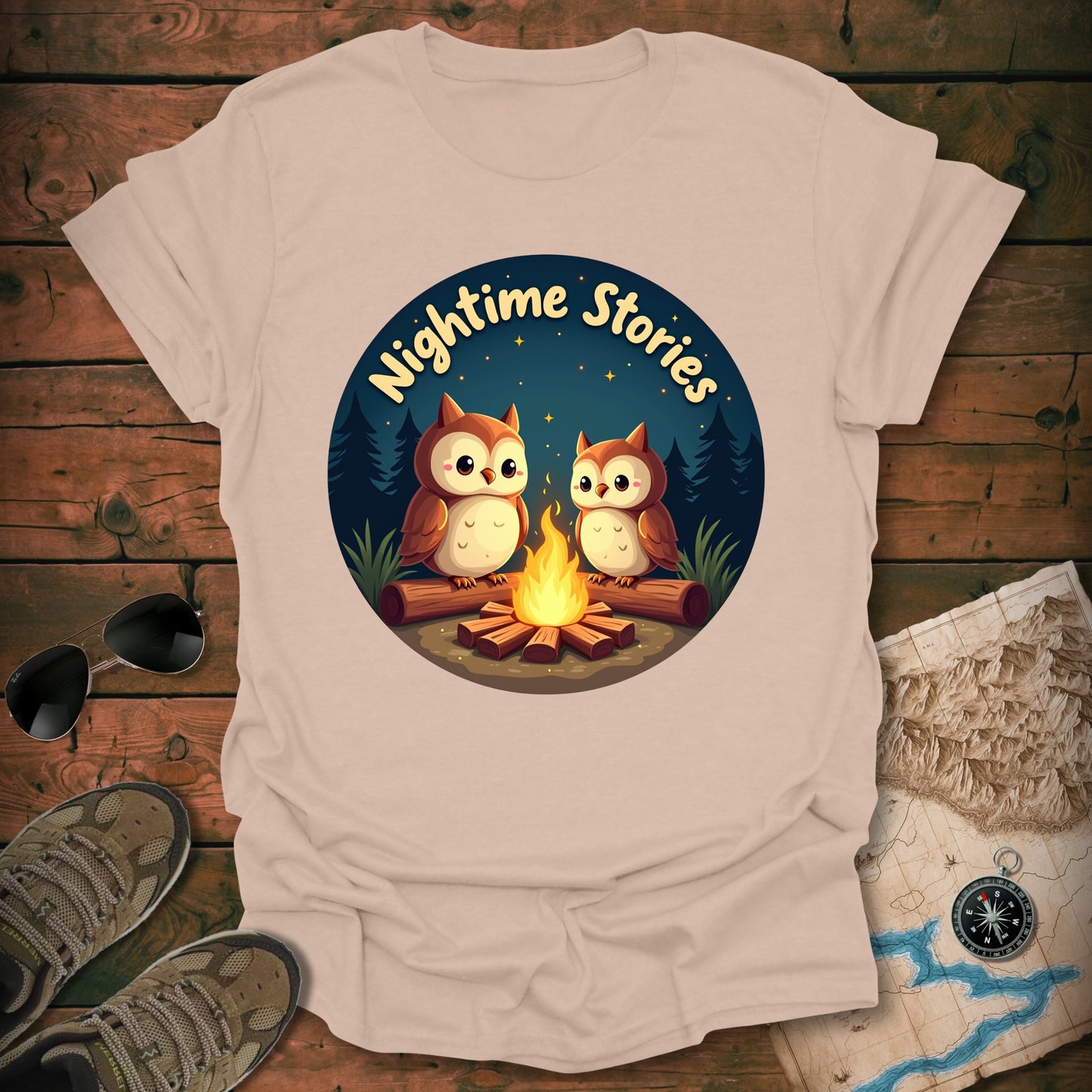 Owls Campfire T-Shirt