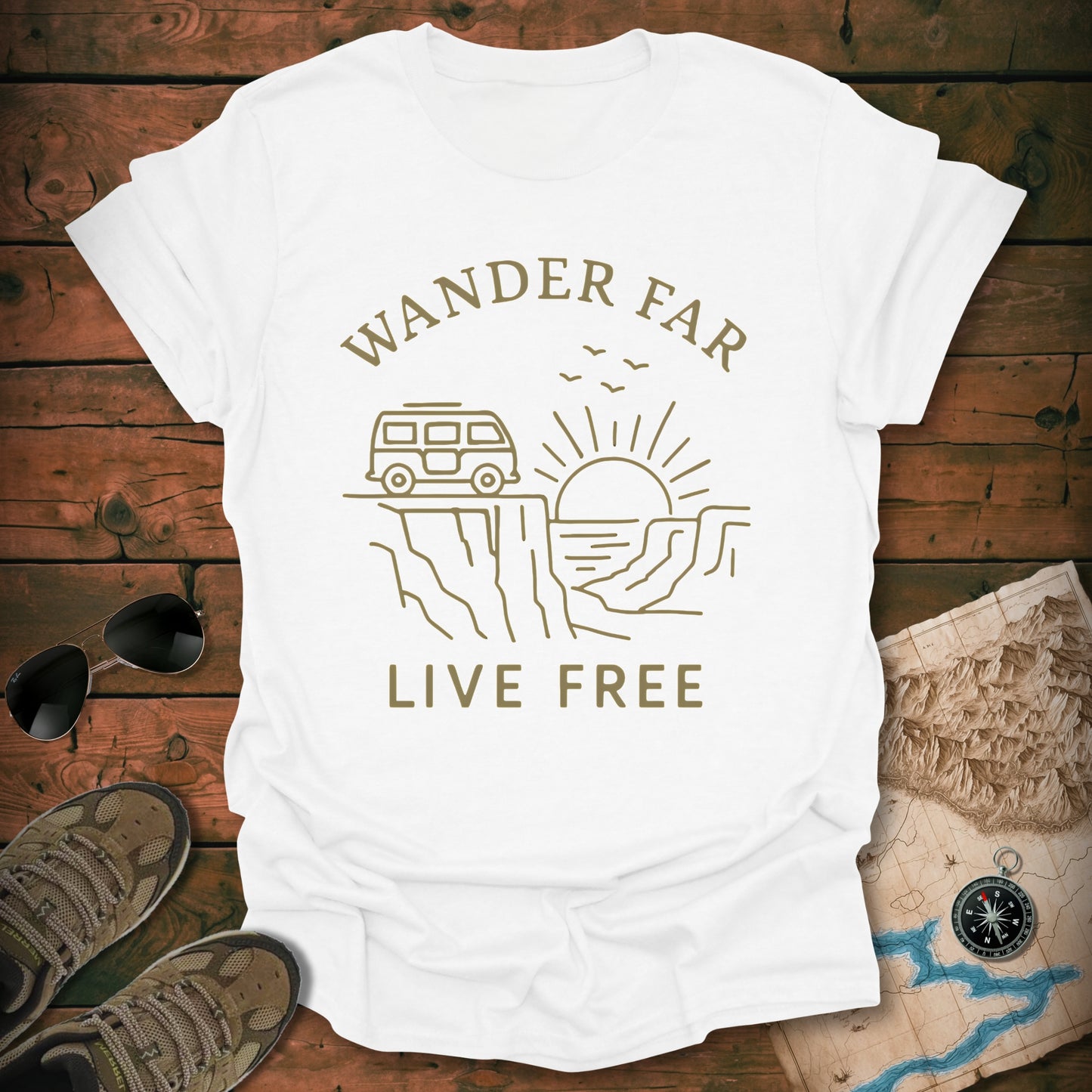 Van Life, Live Free T-Shirt