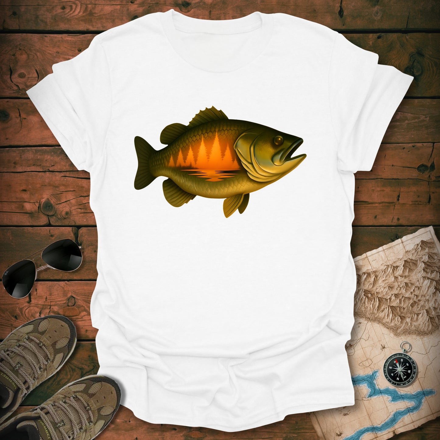 Forest Sunset Bass T-Shirt