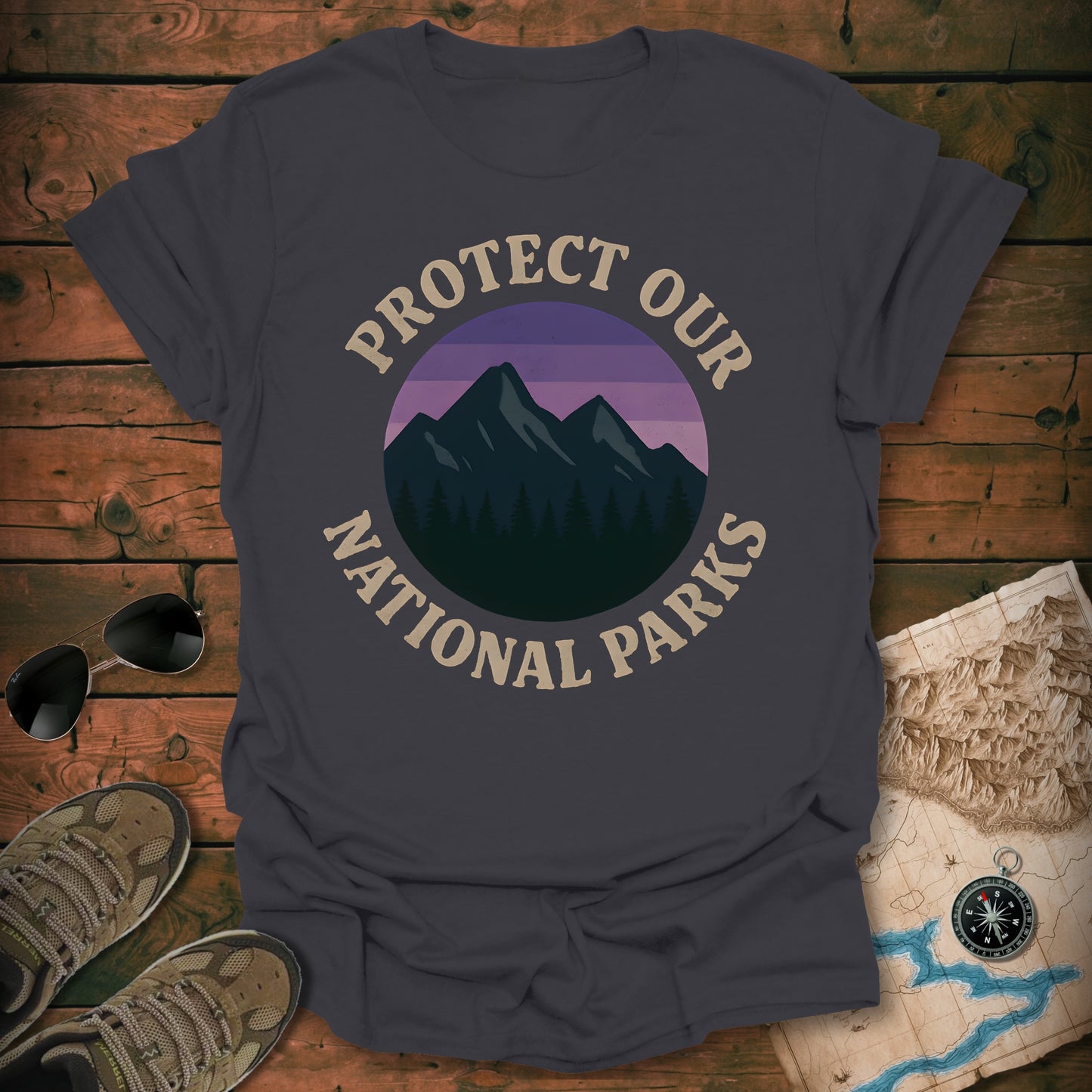 Vintage Mountain Night T-Shirt