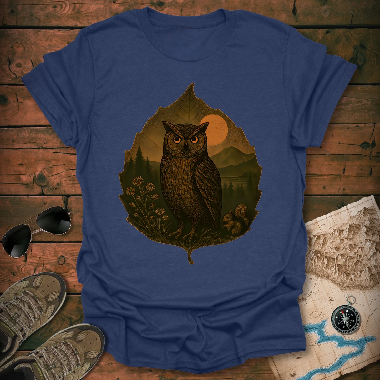 Owls Leaf T-Shirt