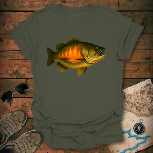 Forest Sunset Bass T-Shirt