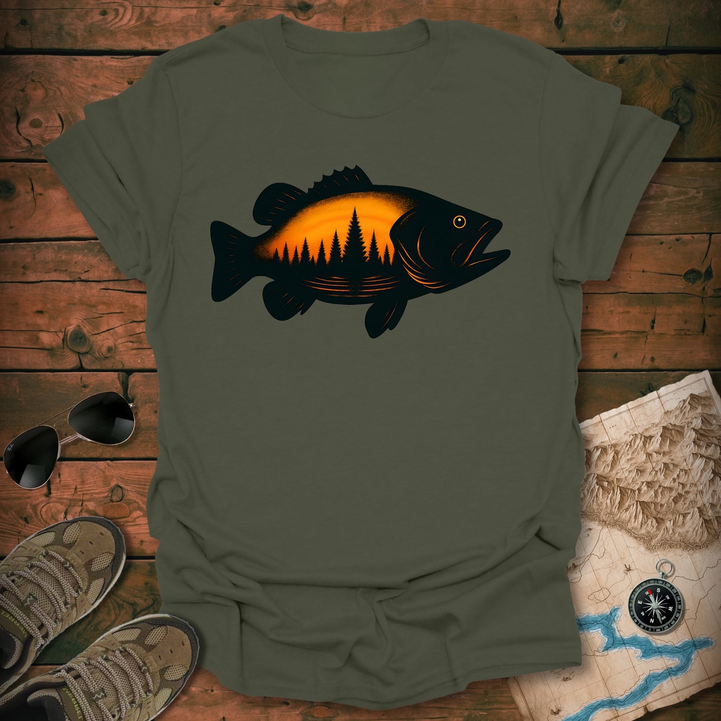 Bass Tree Silhouette T-Shirt