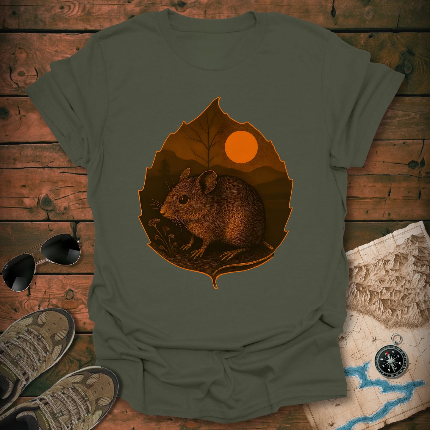 Leaf Frame Mouse T-Shirt