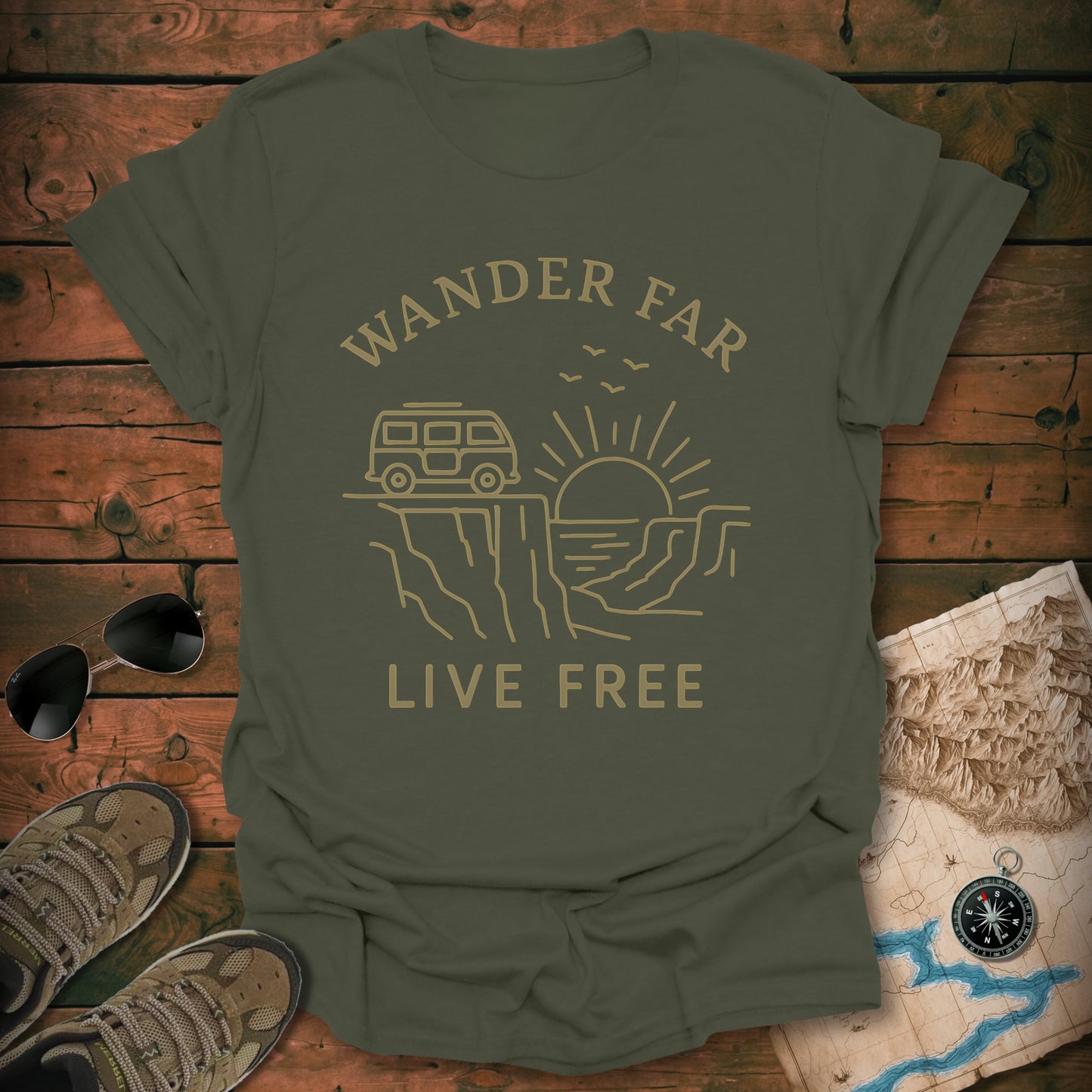 Van Life, Live Free T-Shirt