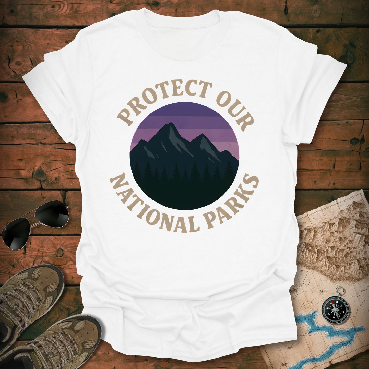 Vintage Mountain Night T-Shirt